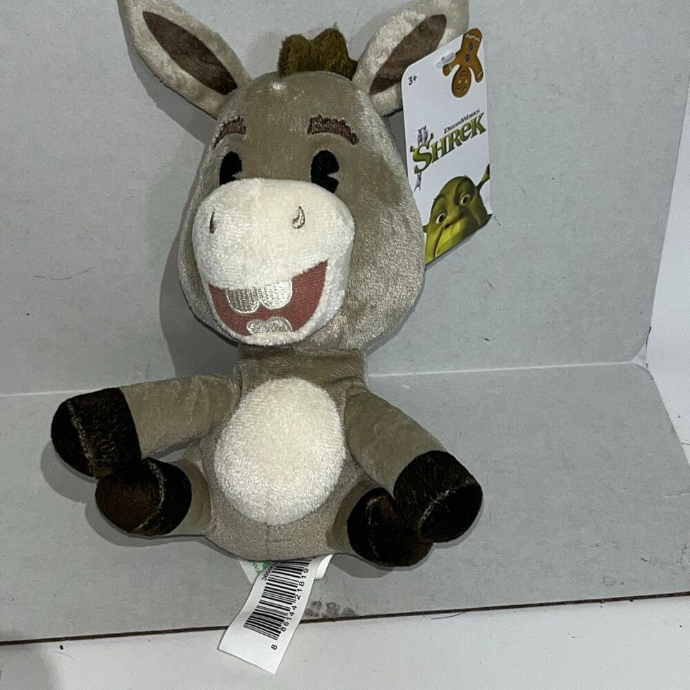 Dreamworks Shrek Donkey Embroidered‎ Soft Plush Stuffed Animal Toy NWT